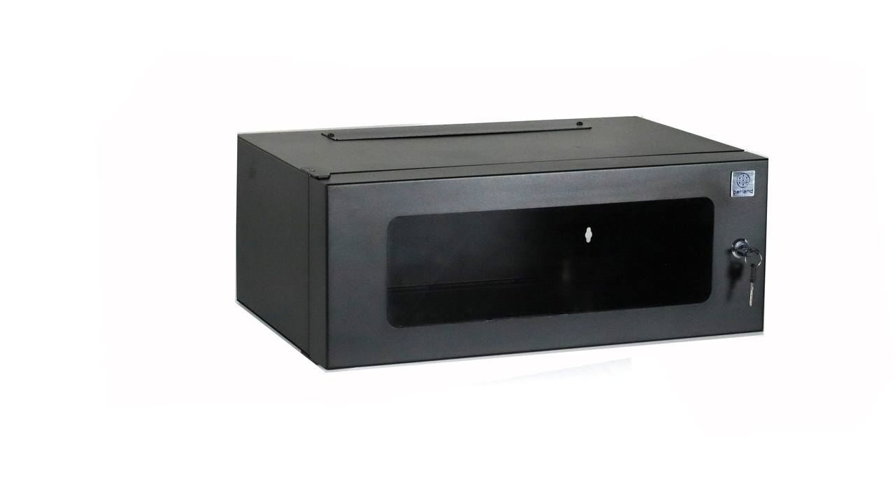 Garland Wall Racks 540 (W) x 360 (D) x 227 (H) mm | Glass Door | 6RU | Black