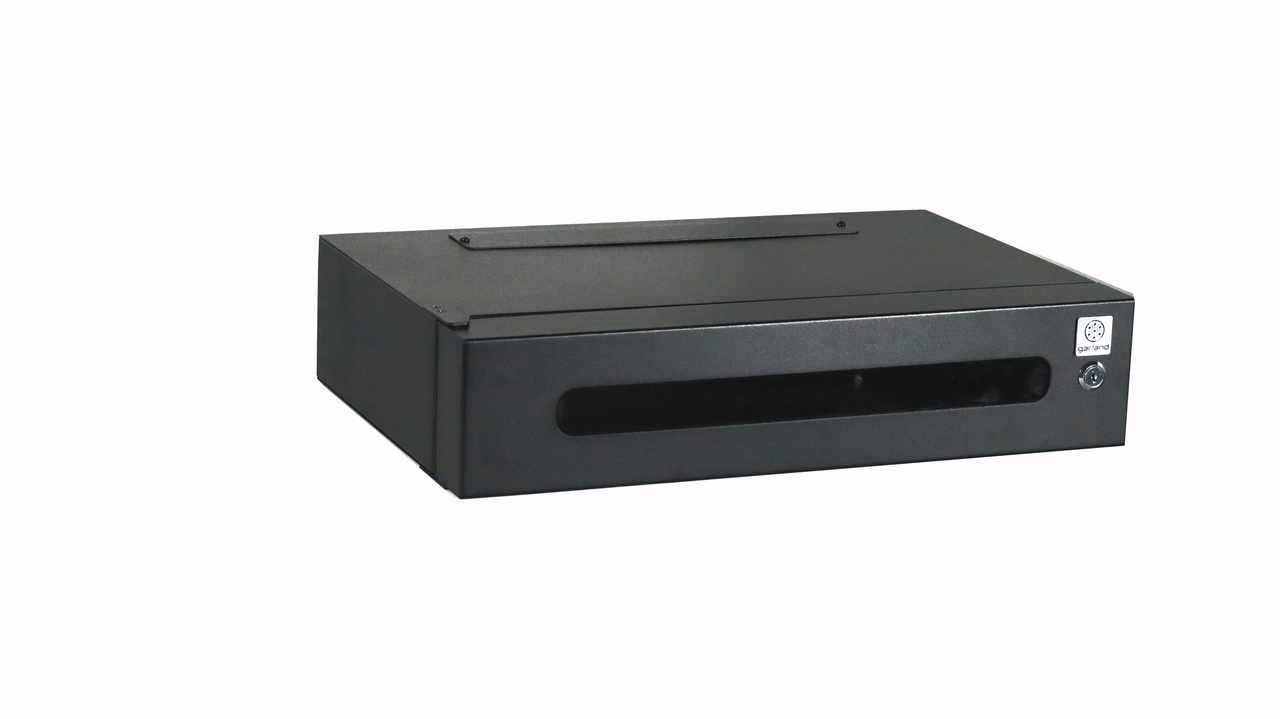 Garland Wall Rack 540 (W) x 360 (D) x 122mm (H) | Glass Door | 2RU | Black