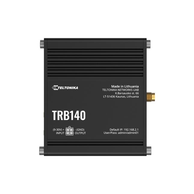 Teltonika | TRB140 107000| Compact Industrial Rugged LTE Gateway 4G / LTE (Cat 4) Connectivity