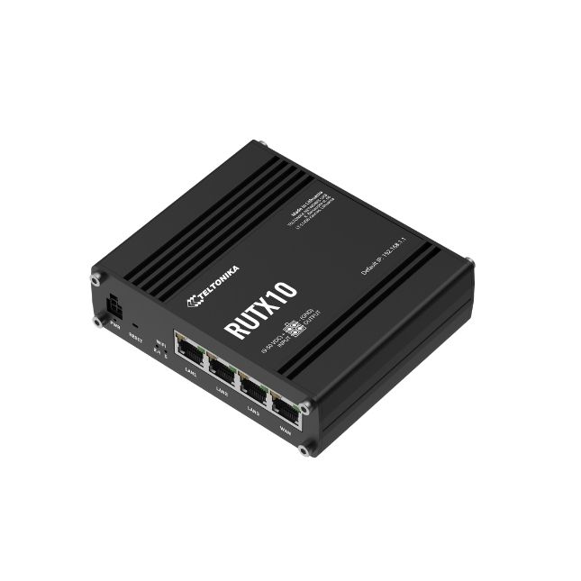 Teltonika | RUTX10 000400 | Professional Gigabit Ethernet Router VPN Support