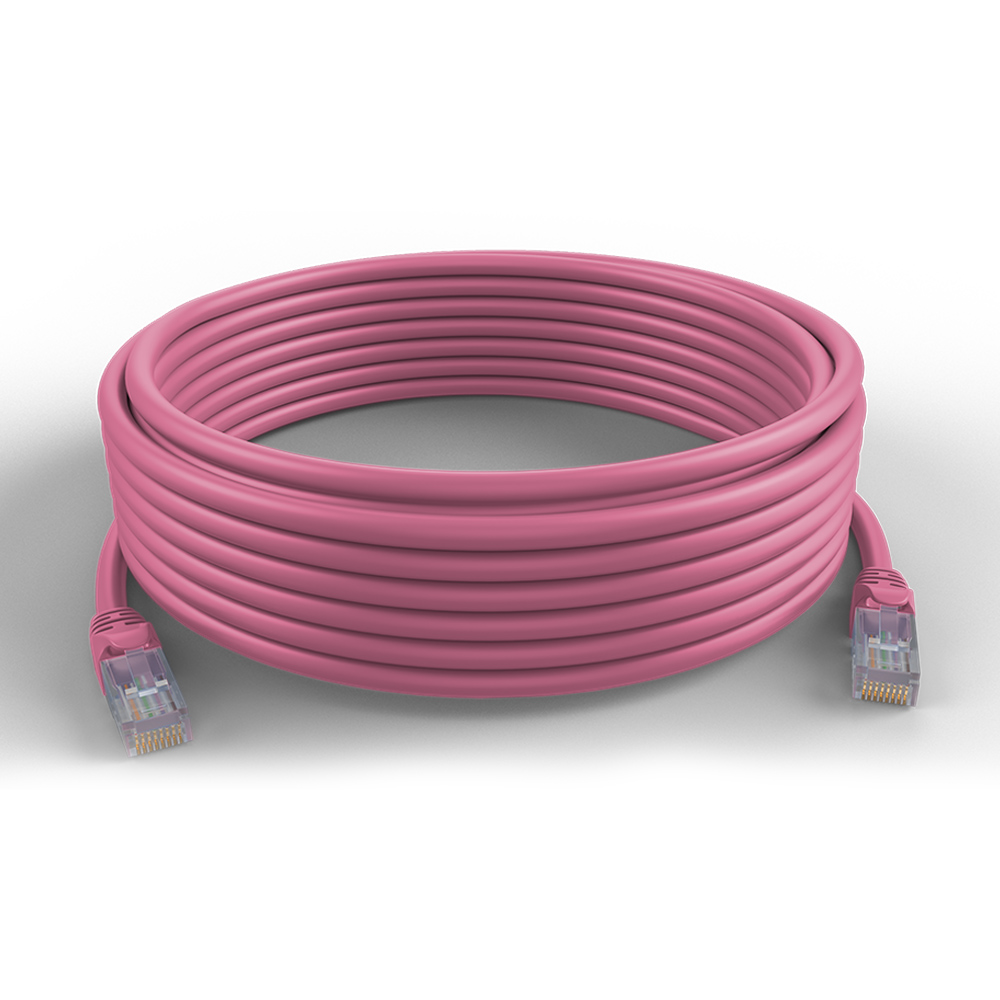 Garland CAT6A RJ45 S/FTP 26 AWG PVC Ethernet Cable | 7.5m | Pink