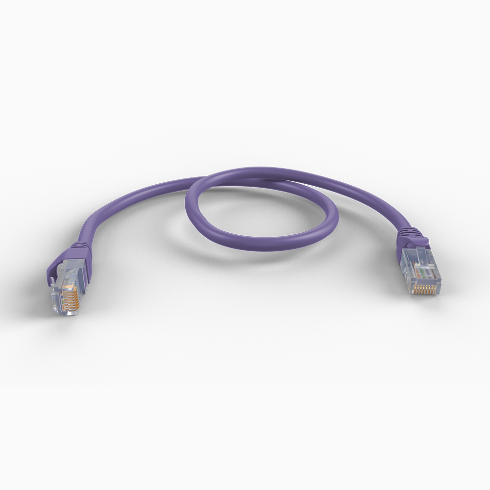 Garland CAT6 RJ45 U/UPT 24AWG Ethernet Cable | 0.25m | Purple