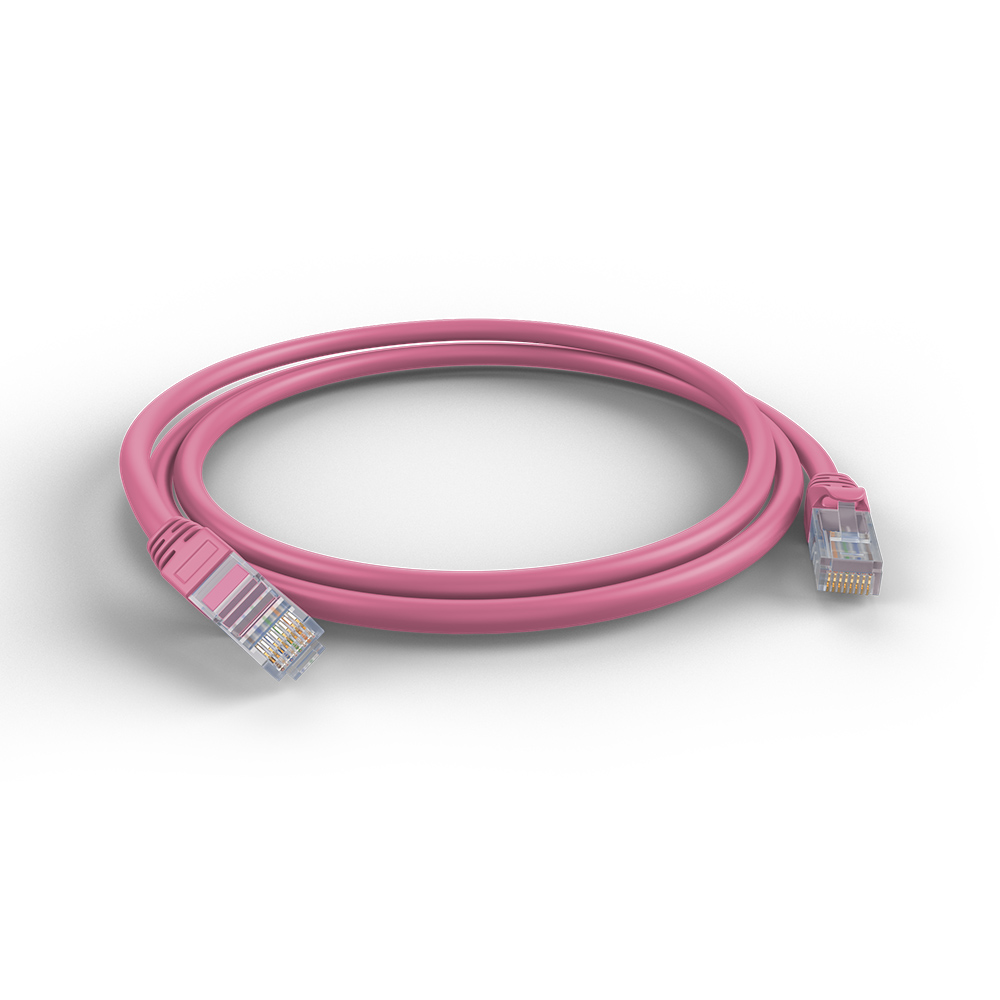 Garland CAT6 RJ45 U/UTP 24AWG Ethernet Cable | 1m | Pink