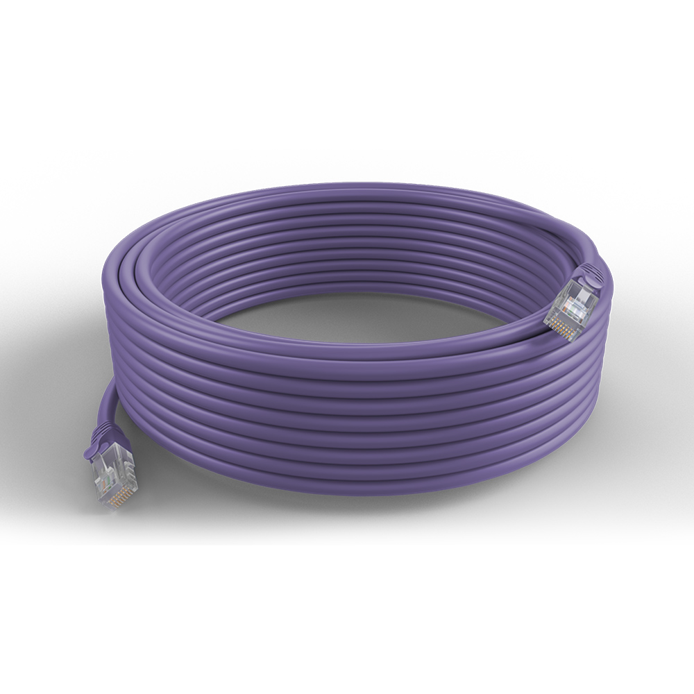 Garland CAT6 RJ45 U/UTP 24AWG Ethernet Cable | 20m | Purple