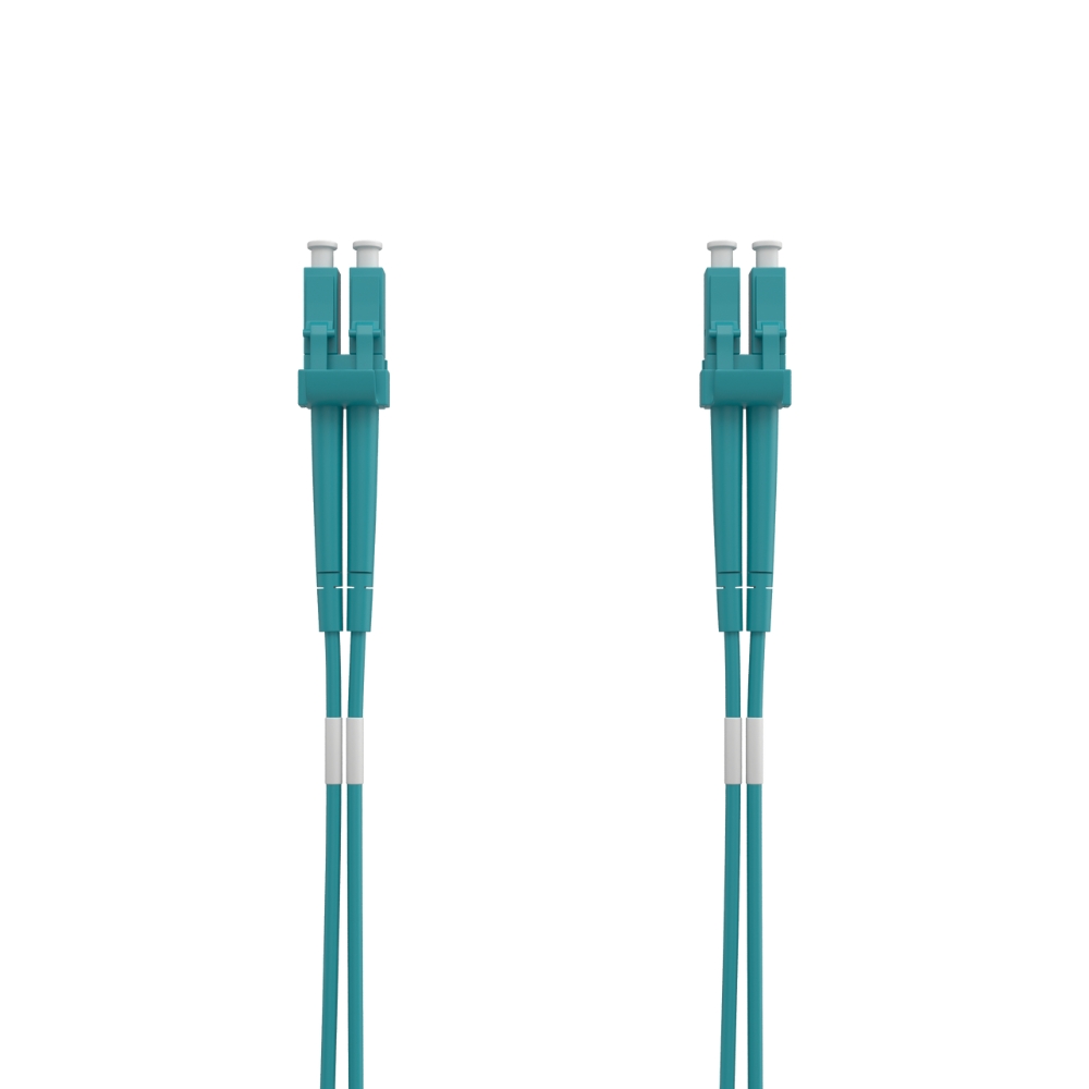 Garland Duplex Fibre Patchcord Multimode OM4 | LC-LC | 0.5m | Aqua Gen 0 Packaging