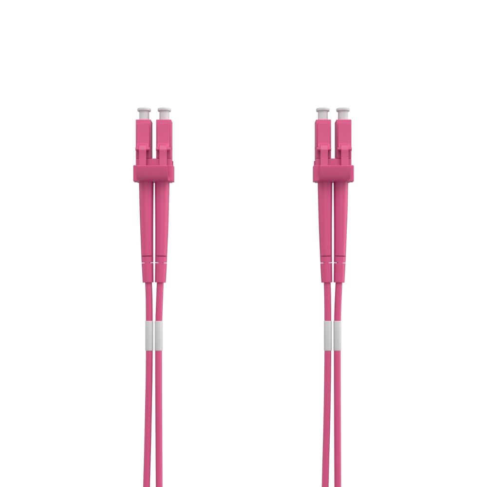 Garland Duplex Fibre Patchcord Multimode OM4 | LC-LC | 2m | Erika Violet