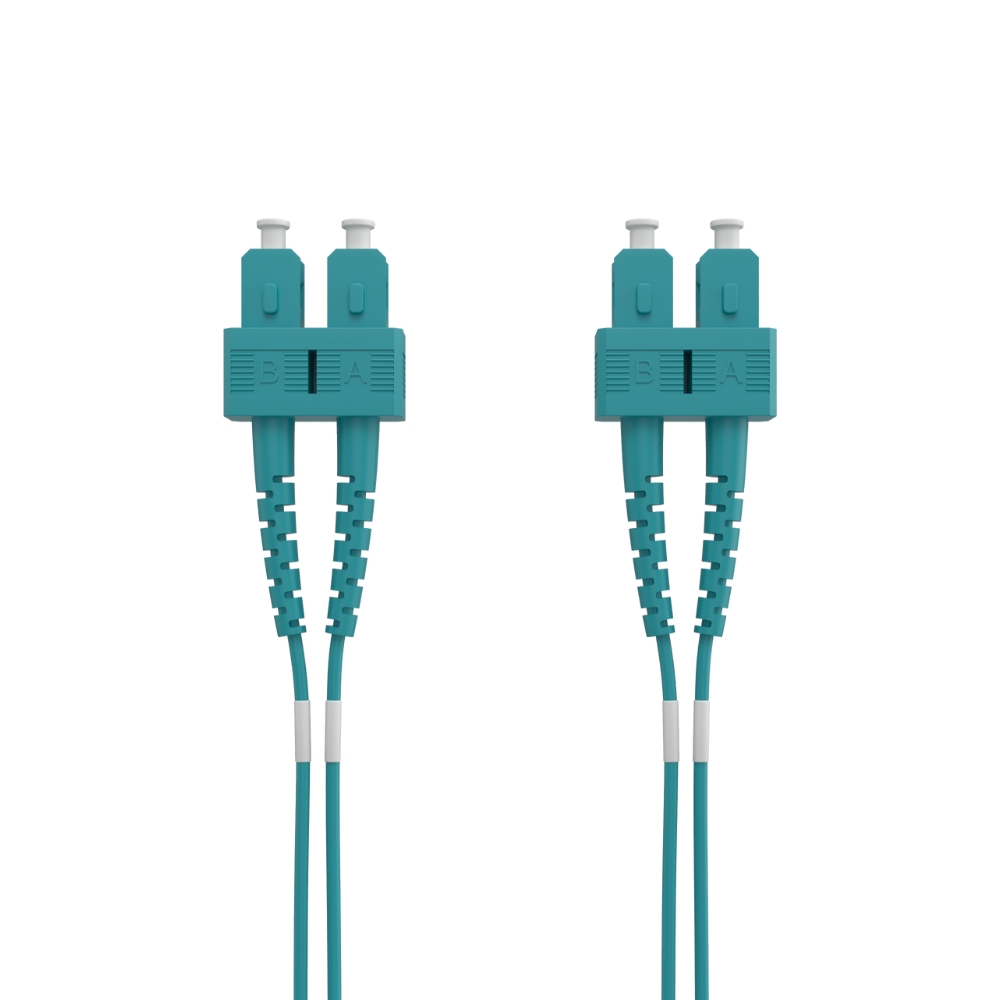 Garland Duplex Fibre Patchcord Multimode OM4 | SC-SC | 10m | Aqua Gen 2