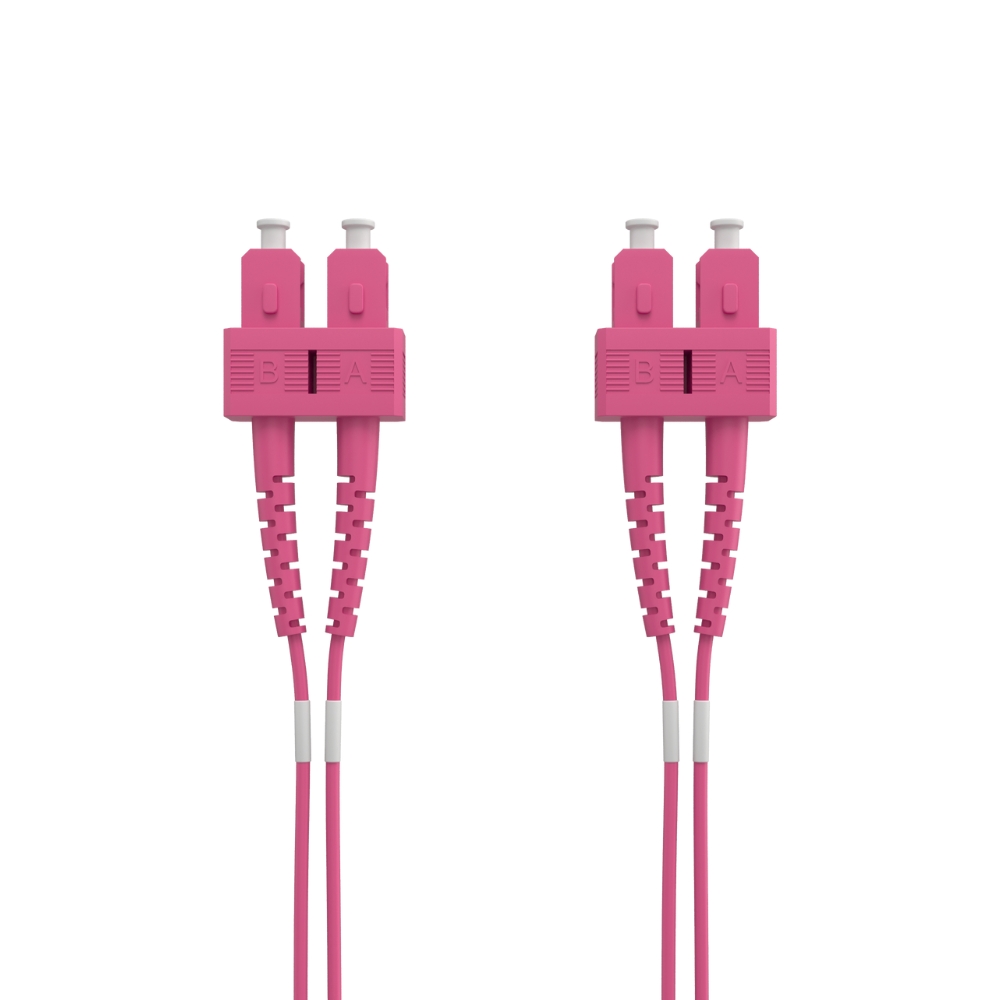 Garland Duplex Fibre Patchcord Multimode OM4 | SC-SC | 5m | Erika Violet Gen 2