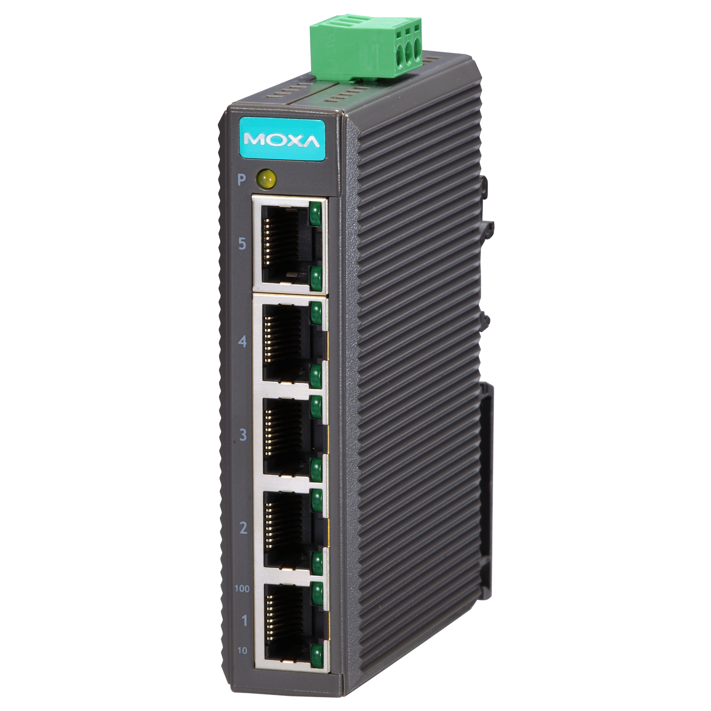 MOXA | Unmanaged Switch | 5 10/100BaseT(X) ports, plastic housing, -10 to 60°C operating temperature