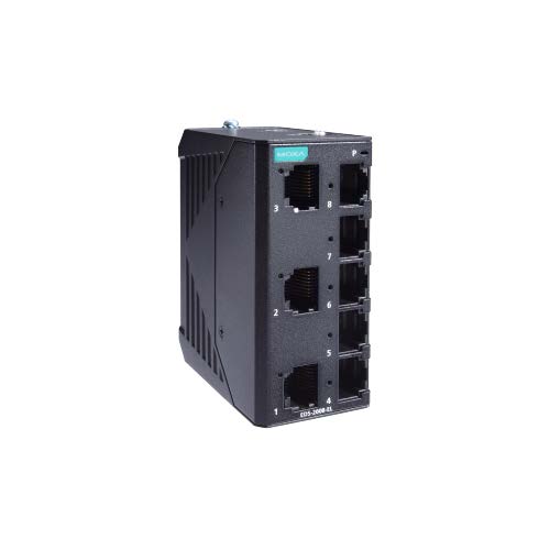 MOXA | Unmanaged Switch | Fast | 8 10/100BaseT(X) ports, 12/24/48 power input, metal housing, -10 to 60°C operating temperature