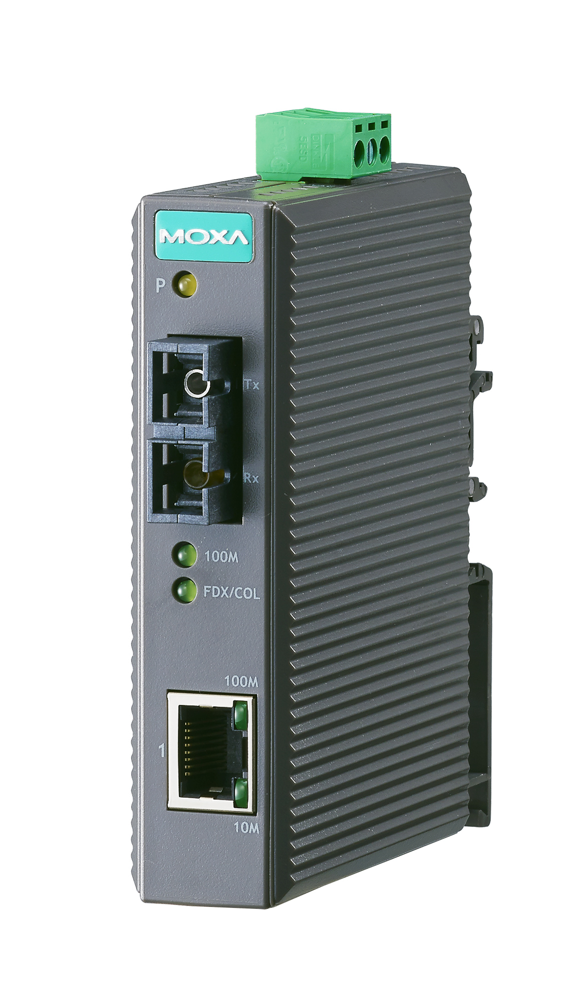 MOXA | Industrial 10/100BaseT(X) to 100BaseFX media converter, single-mode, SC connector