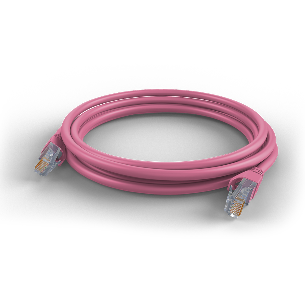 Garland CAT6 RJ45  U/UPT 24AWG Ethernet Cable | 2m | Pink