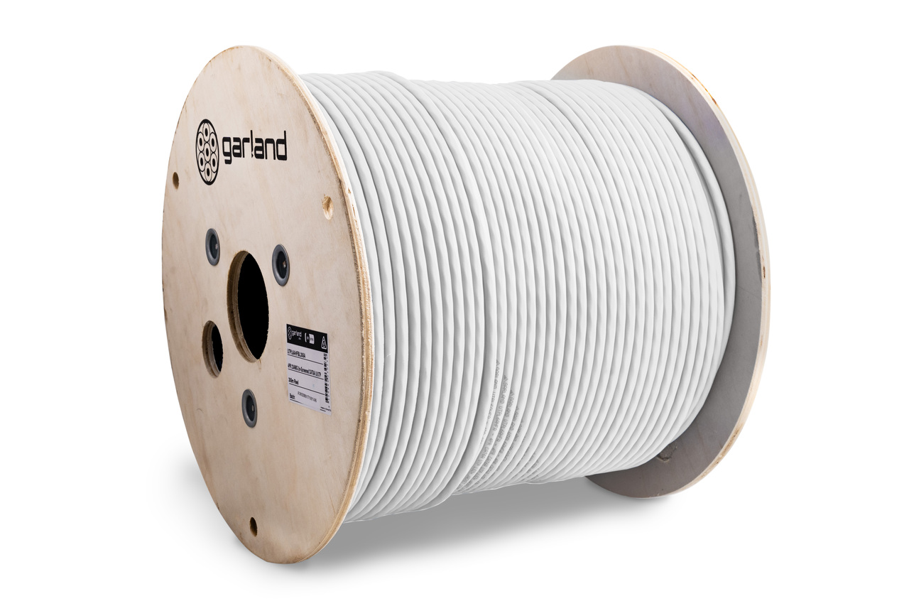 Garland CAT6A Reel U/UTP 4 Pair Solid Conductor Halogen Free | 305m | White