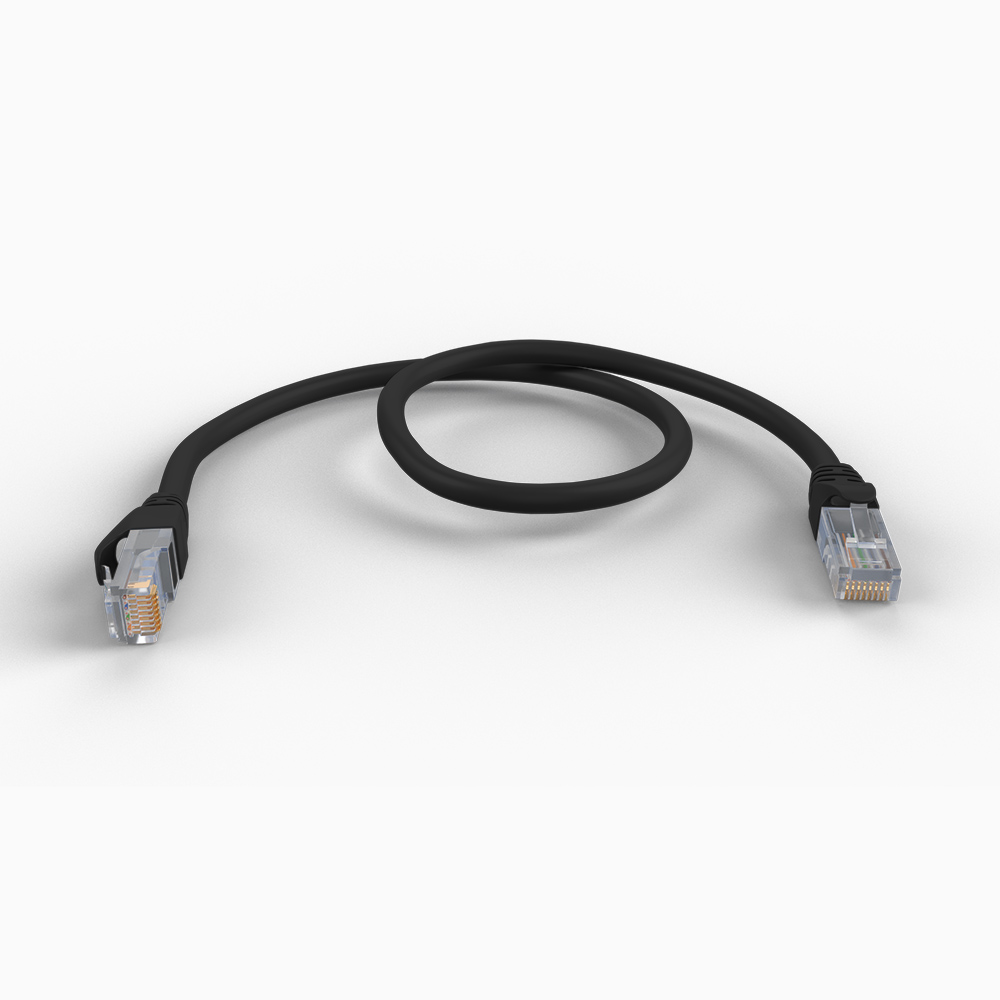 Garland CAT6 RJ45 U/UTP Ultrathin LSZH Ethernet Cable | 0.25m | Black