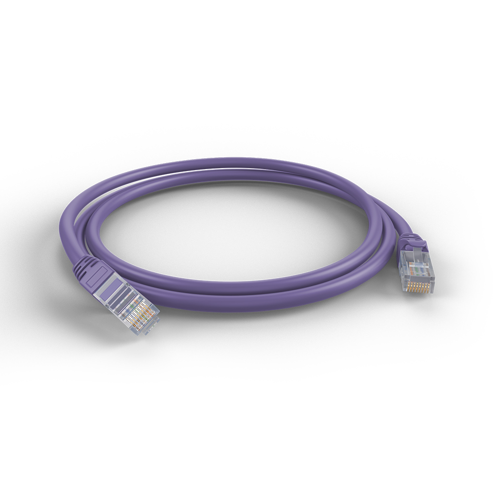 Garland CAT6 RJ45 U/UTP Ultrathin LSZH Ethernet Cable | 1m | Purple