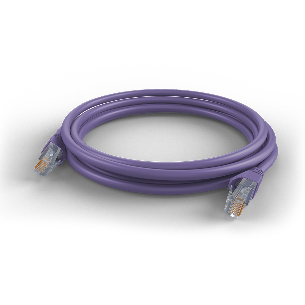 Garland CAT6 RJ45 U/UTP Ultrathin LSZH Ethernet Cable | 2.5m | Purple