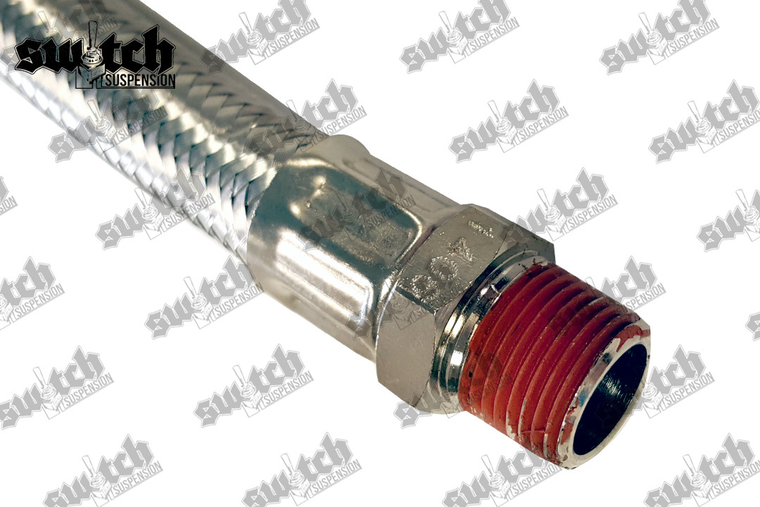 Viair Stainless Steel Braided Leader Hose 1/4 Male NPT 21