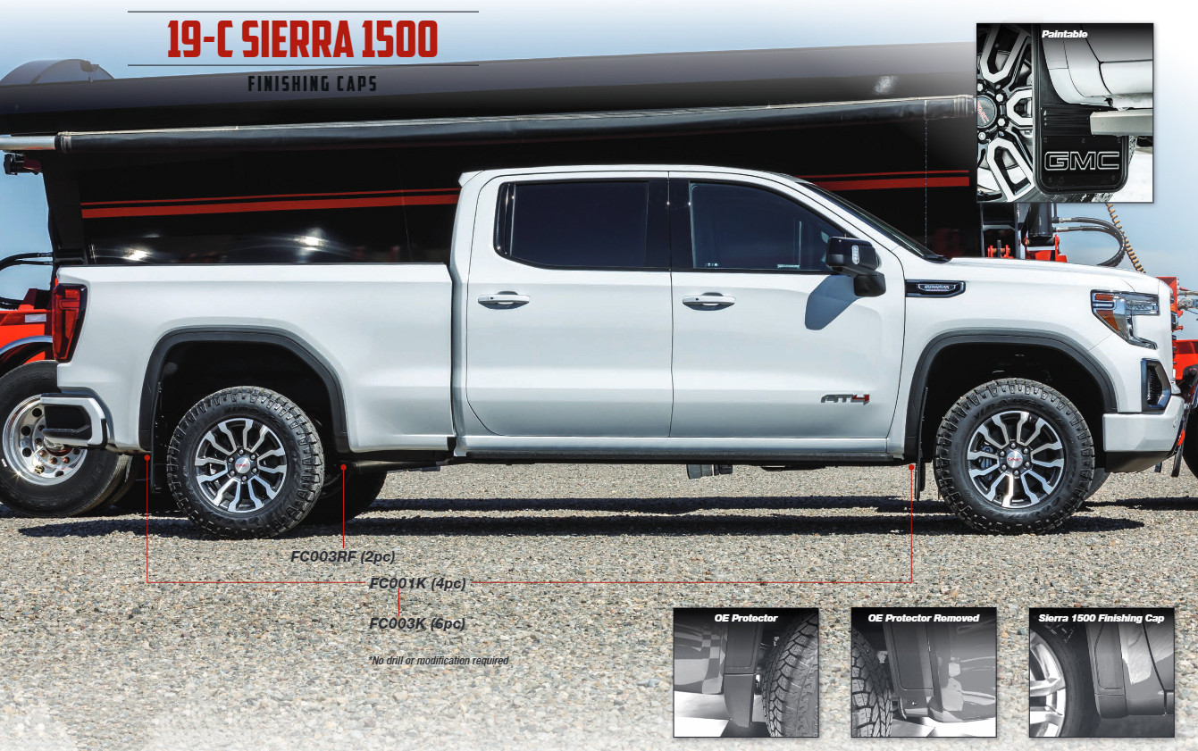 Chevrolet Silverado 1500 2019-2021 Front & Rear Mud Flap Delete Kit