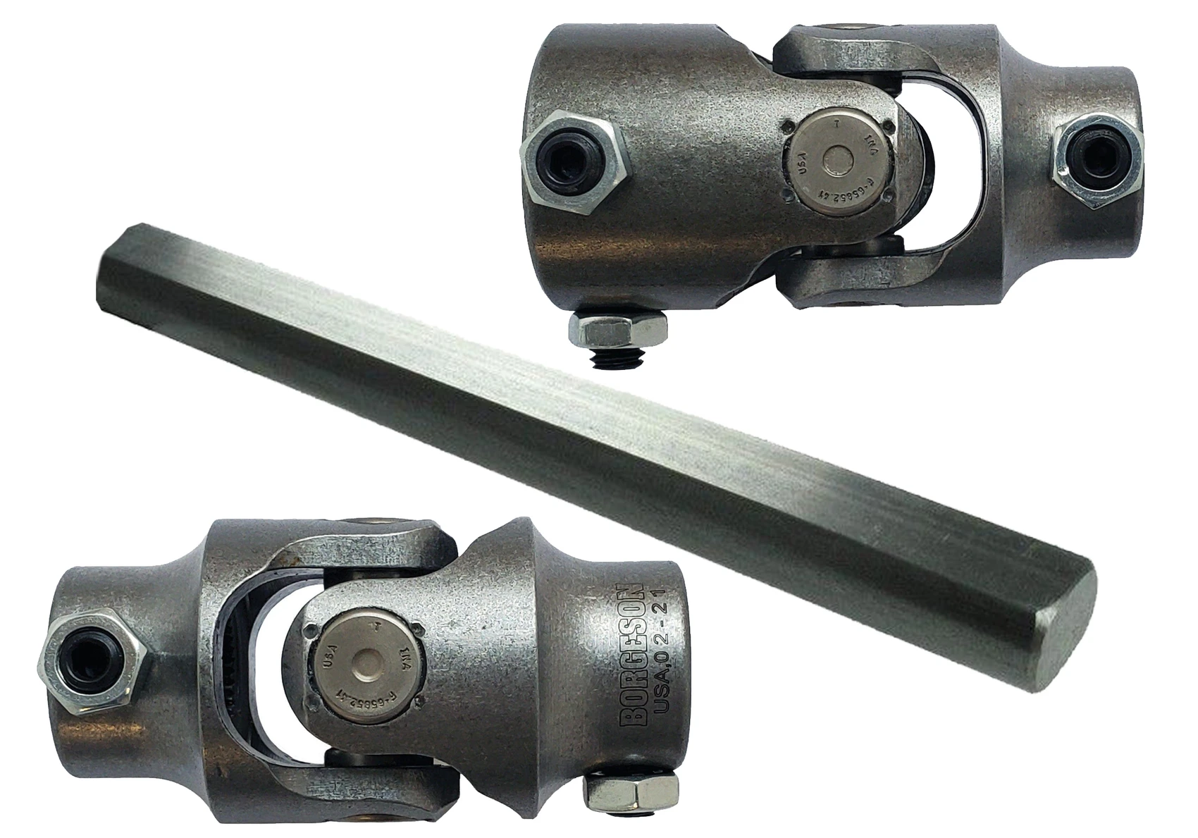 36 Inch Steel Steering Shaft with 3/4 Inch Support Bearing and U Joint
