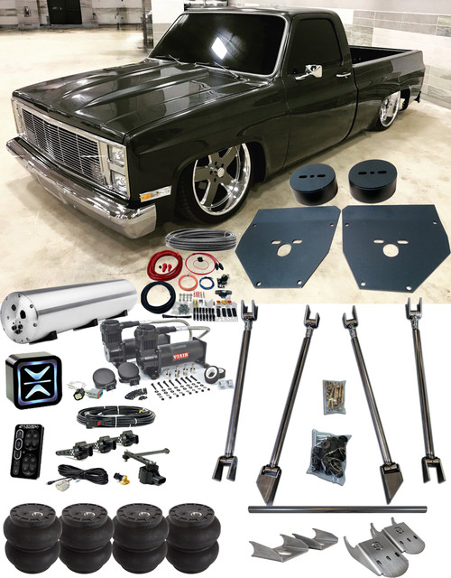 Chevrolet C-10 1973-1987 Bags and Brackets with e-Level Air Management ENDO Tank