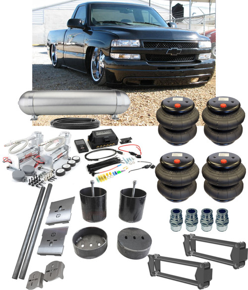 Chevrolet 1500 1999-2006 8 Valve Manifold Air Lift 3P Management Complete Kit