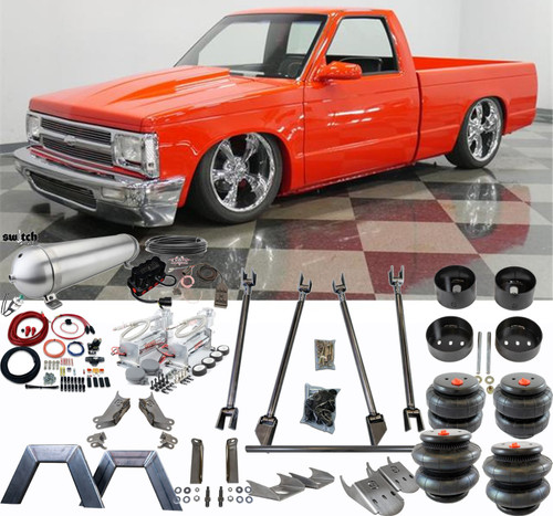 S-10 82-04 Complete Air Suspension Kit with Air Management Notch Shock Mounts