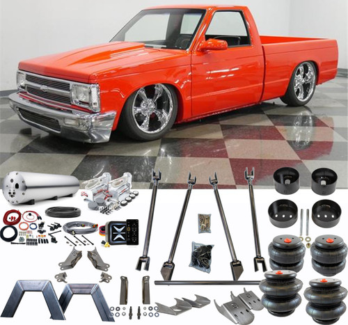 S-10 82-04 Complete Air Suspension Kit with Endo VT & E-Level Notch Shock Mounts