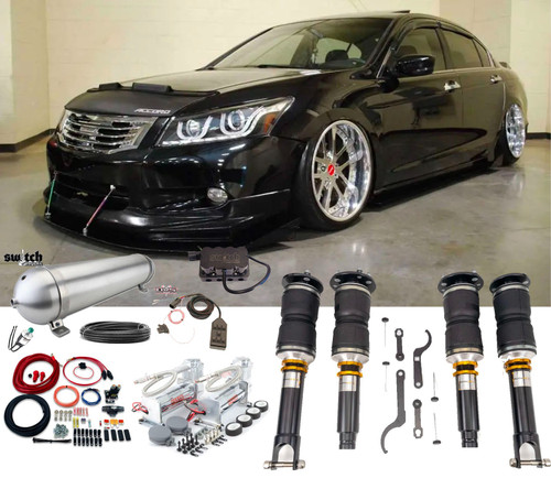 Honda Accord 2008 2012 Accuair Air Suspension w/ AVS Switchbox Air Management & 444c