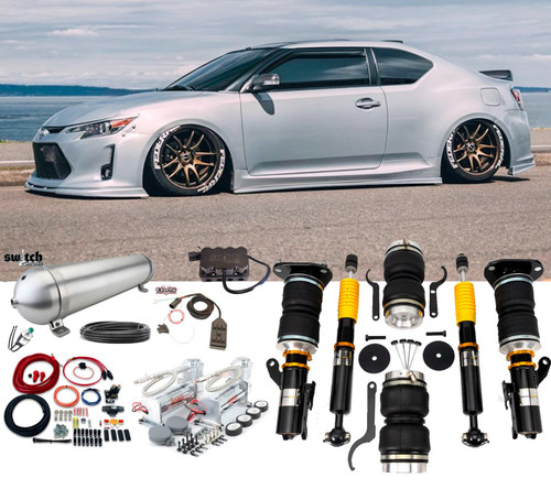 Scion TC 2011 2016 Accuair Air Suspension w/ AVS Switchbox Air Management & 444c