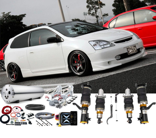 Honda Civic Type R 2001 2005 Accuair Air Suspension e-Level Air Management & ENDO Tank