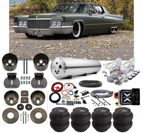 Cadillac 1965-1970 Bags and Brackets with e-Level Air Management ENDO Tank
