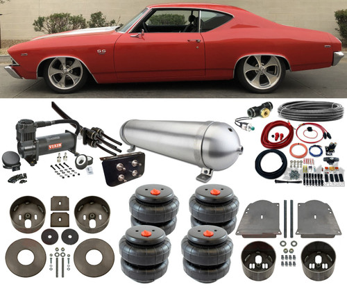 Chevrolet Chevelle 64-72 Front & Rear Bags &Brackets with Manual Air Management
