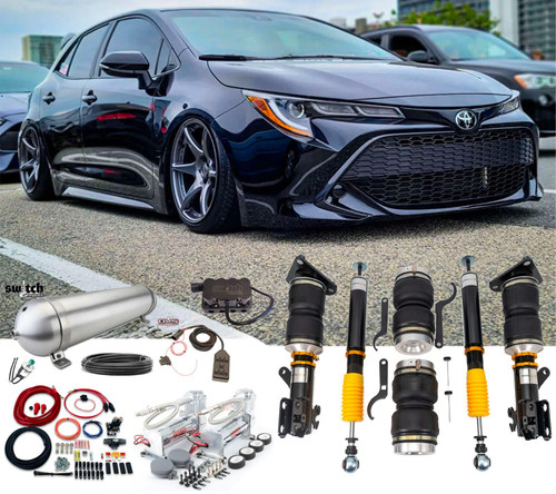 Toyota Corolla 2020-2025 Accuair Air Suspension with AVS Switchbox Air Management Dual 444c