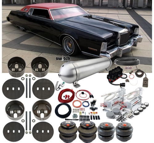 Lincoln Continental 1975-1979 Bags & Brackets 7 Switchbox Air Management Tank Viair 444C