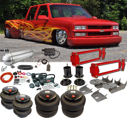 C3500 1988-1998  Air Ride Suspension HD Towing Kit with Air Management