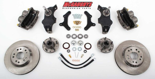 Chevrolet Fullsize Car 1955-1957 13" Front Disc Brake Kit & 2" Drop Spindles; 5x4.75 Bolt Pattern - McGaughys Part# 63257