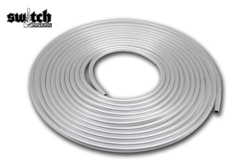 Stainless steel brake line tubing roll for vehicle brake repairs.