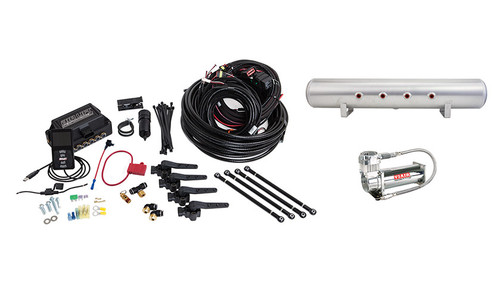 Air Lift 3H Air Management 3/8″ Air Line 4 Gallon 5-Port Polished Tank