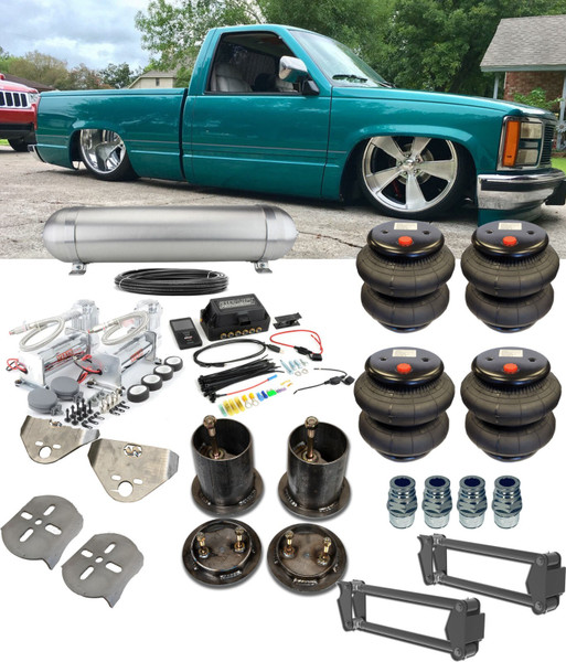 Chevrolet C1500 1988-1998 8 Valve Manifold Air Lift 3P Management Complete Kit
