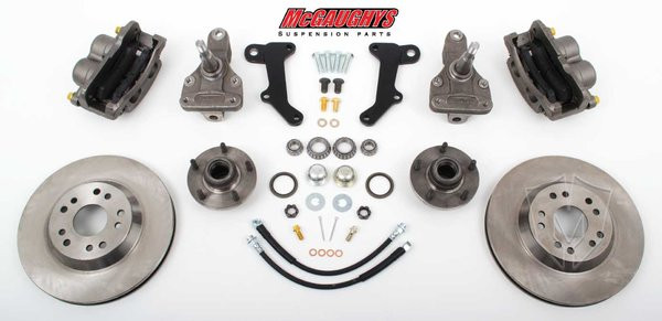 Buick Regal 1964-1972 13" Front Disc Brake Kit & 2" Drop Spindles; 5x4.75 Bolt Pattern - McGaughys Part# 63237