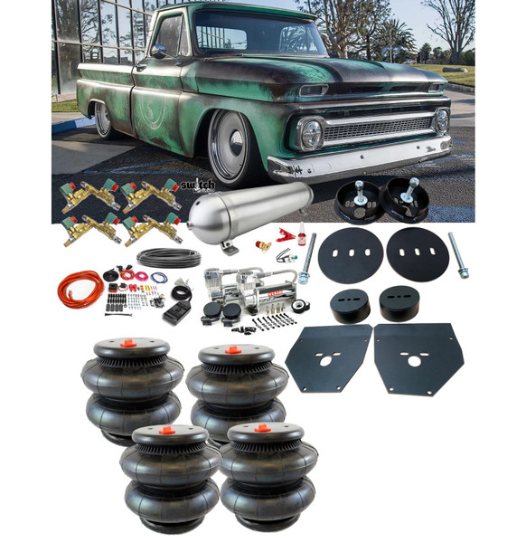 Chevrolet C-10 1963-1972 Front & Rear Bags & Brackets FAST Air Management