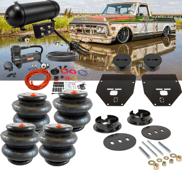 Chevrolet C-10 63-72 Front & Rear Bags & Brackets with Manual Air Management