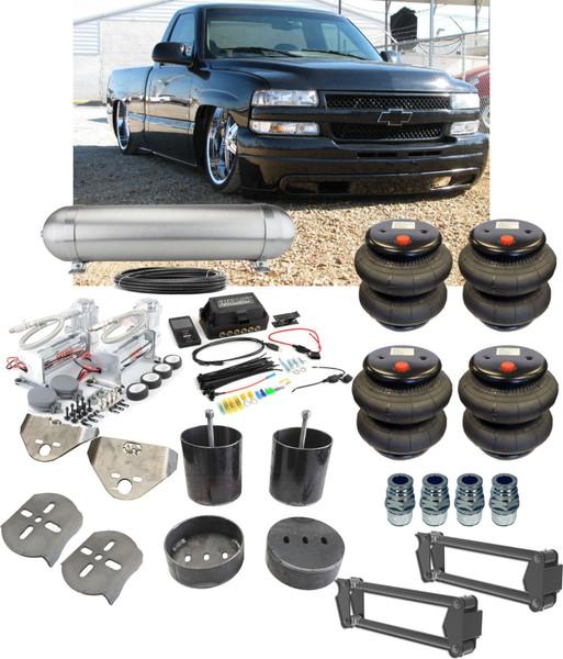 Chevrolet 1500 1999-2006 8 Valve Manifold Air Lift 3P Management Complete Kit