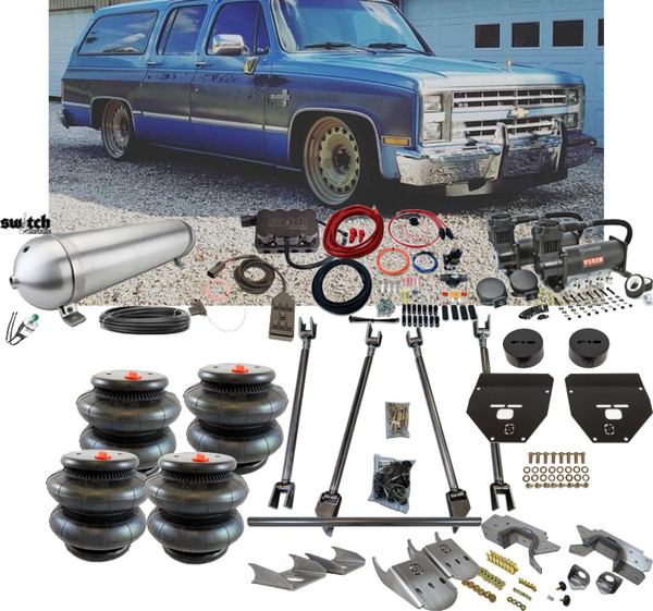 1973-1991 C-10 Suburban Air Suspension Complete Kit with Notch