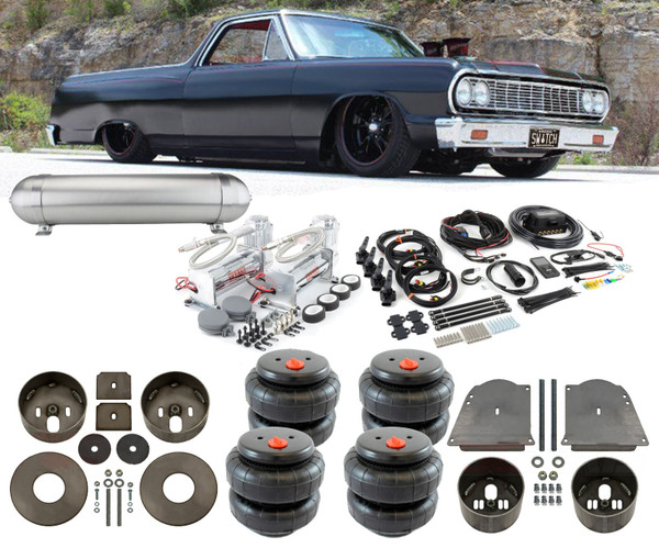 Chevrolet El Camino 64-72 Front & Rear Bags Brackets with Air Lift 3H Management