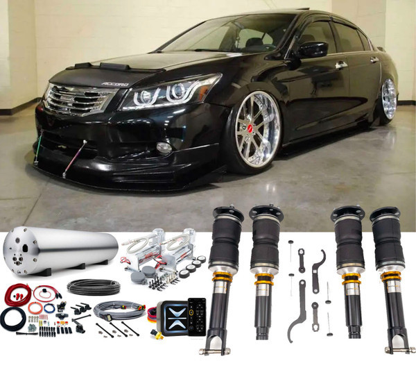 Honda Accord 2008 2012 Accuair Air Suspension w/ e-Level Air Management & ENDO Tank
