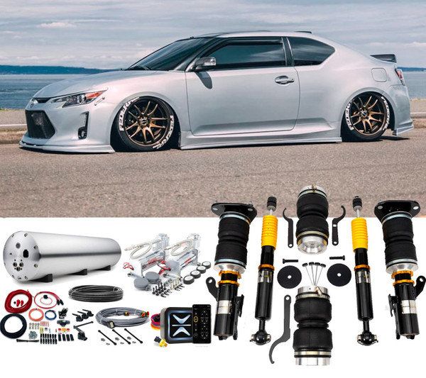 Scion TC 2011 2016 Accuair Air Suspension w/ e-Level Air Management & ENDO Tank