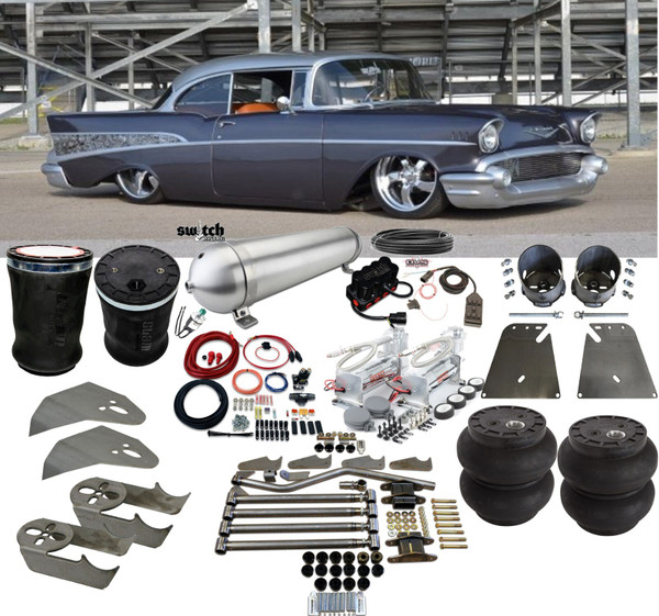 Chevrolet Bel Air 1955-1957 Front and Rear Air Suspension with Management Slam Bags