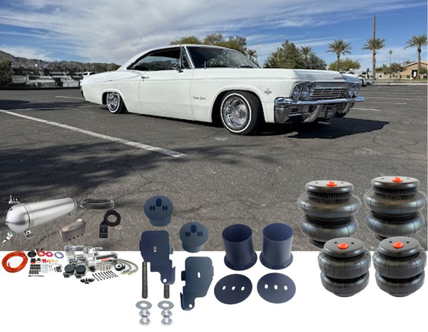 Chevrolet Impala 1965-1970 Front and Rear Bags and Brackets with Air Management
