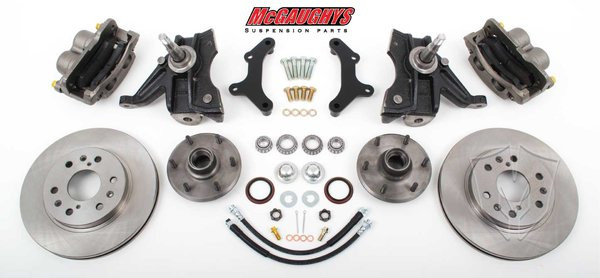 Chevrolet C-10 1971-1972 13" Front Disc Brake Kit & 2.5" Drop Spindles; 6x5.5 Bolt Pattern - McGaughys Part# 63312